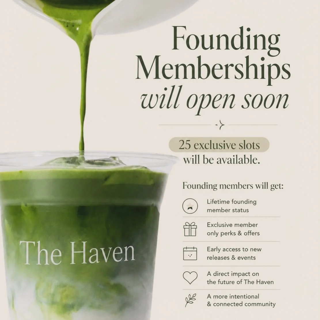Founding Memberships for The Haven on Main will be opening soon &mdash; and only 25 exclusive founding spots with founding member pricing will be available. ♡

Follow along so you don&rsquo;t miss the launch ✨ #TheHavenOnMain #reformerpilates #reform