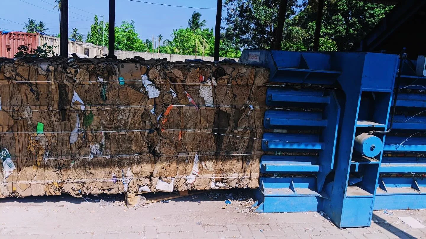 ♻️ Cardboard, Compacted &amp; Ready for Recycling! ♻️

Our horizontal baler is hard at work, turning loose cardboard into dense, high-quality bales ready for recycling! 🌍 By keeping recyclable materials in circulation, we&rsquo;re reducing waste and