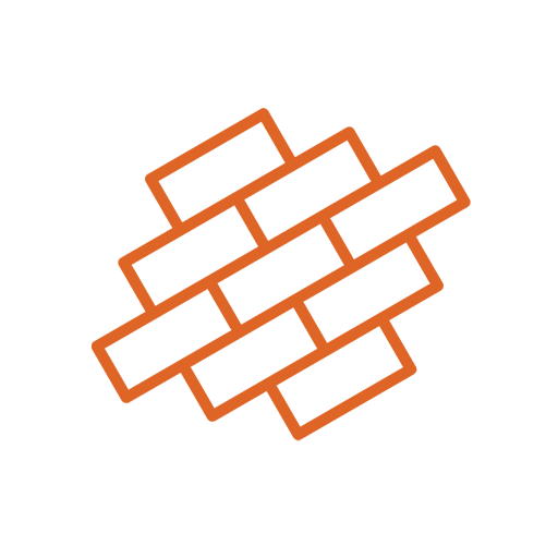 Illustration of a brick wall with a black background.