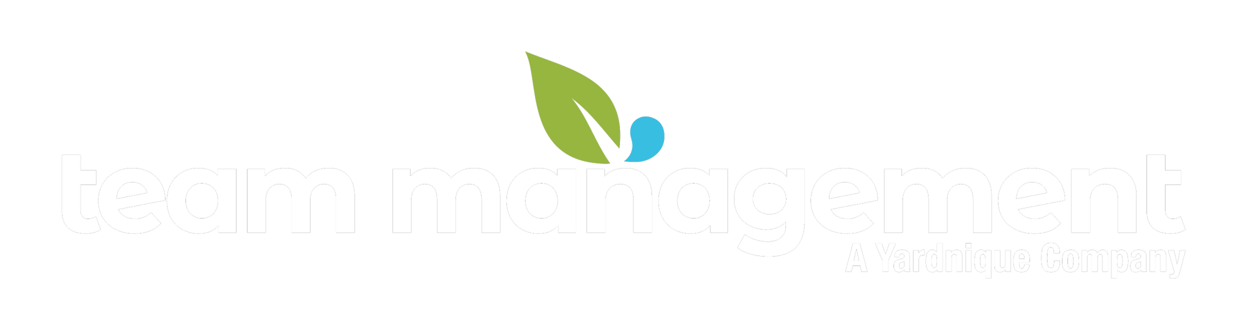 Team Management logo with a green leaf and water droplet above the 't' in 'team', and the text 'A Yardnque Company' underneath.