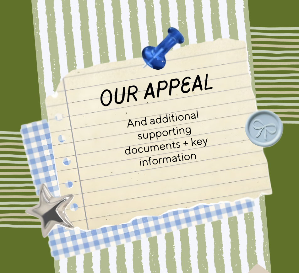 Our Appeal! (Plus Supporting Documents and Key Takeaways)