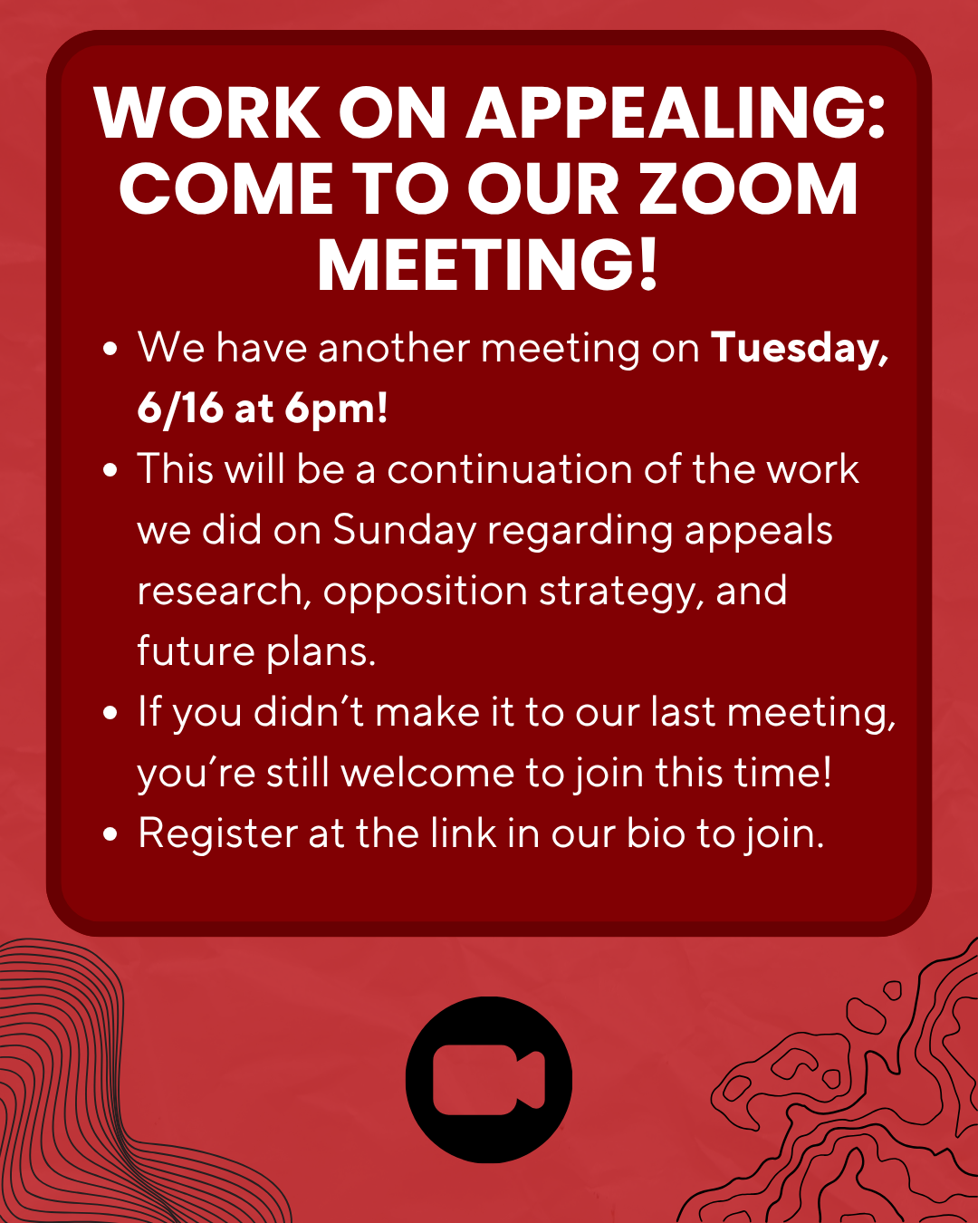 Zoom Meeting: Organizing an Appeal of the Approved Data Center