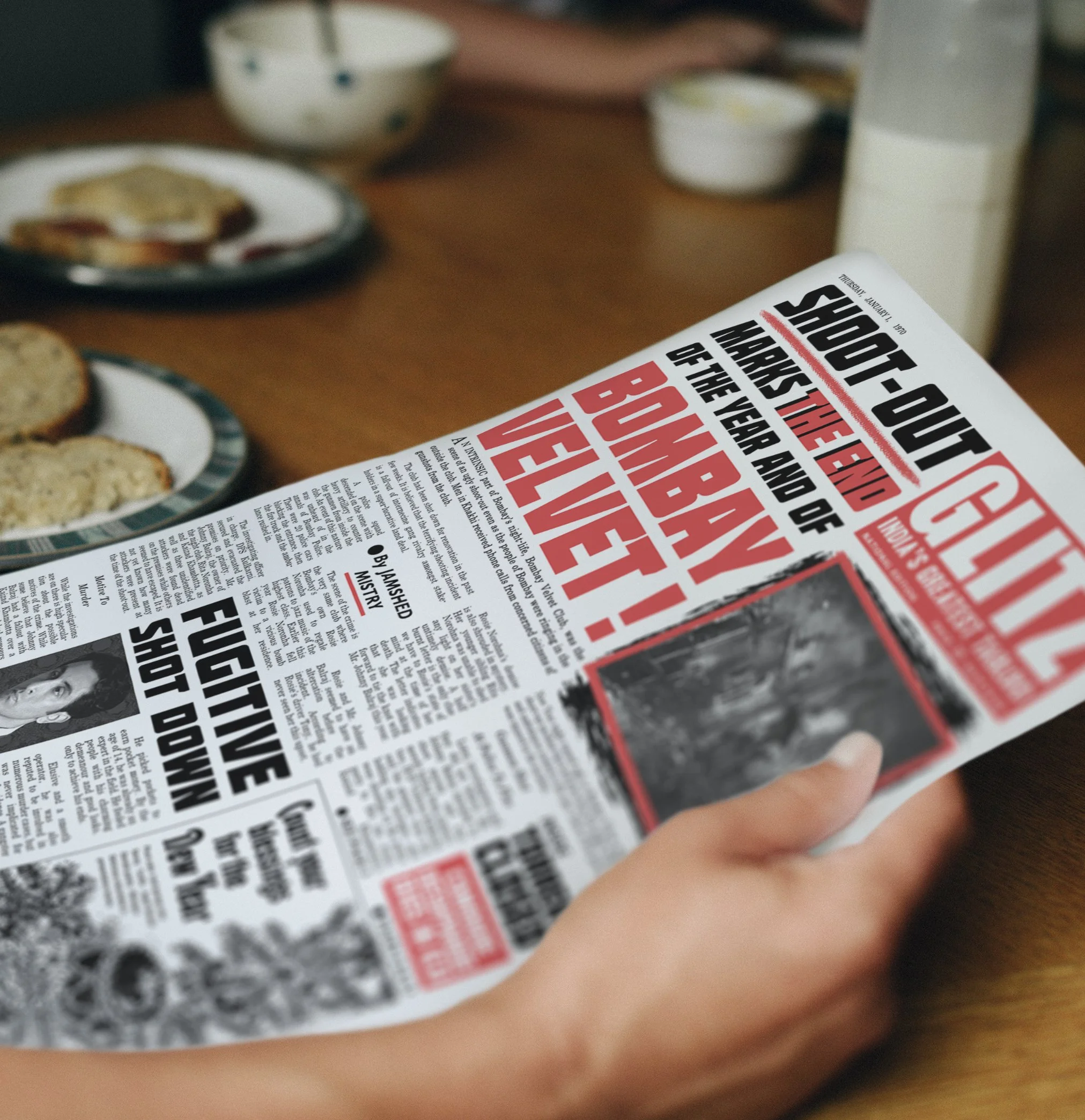 Newspaper Design
FILM | Bombay Velvet
DIRECTOR | Anurag Kashyap
PRODUCTION DESIGN | Sonal Sawant
PRODUCTION HOUSE | Phantom Films 
& Fox Star Studios