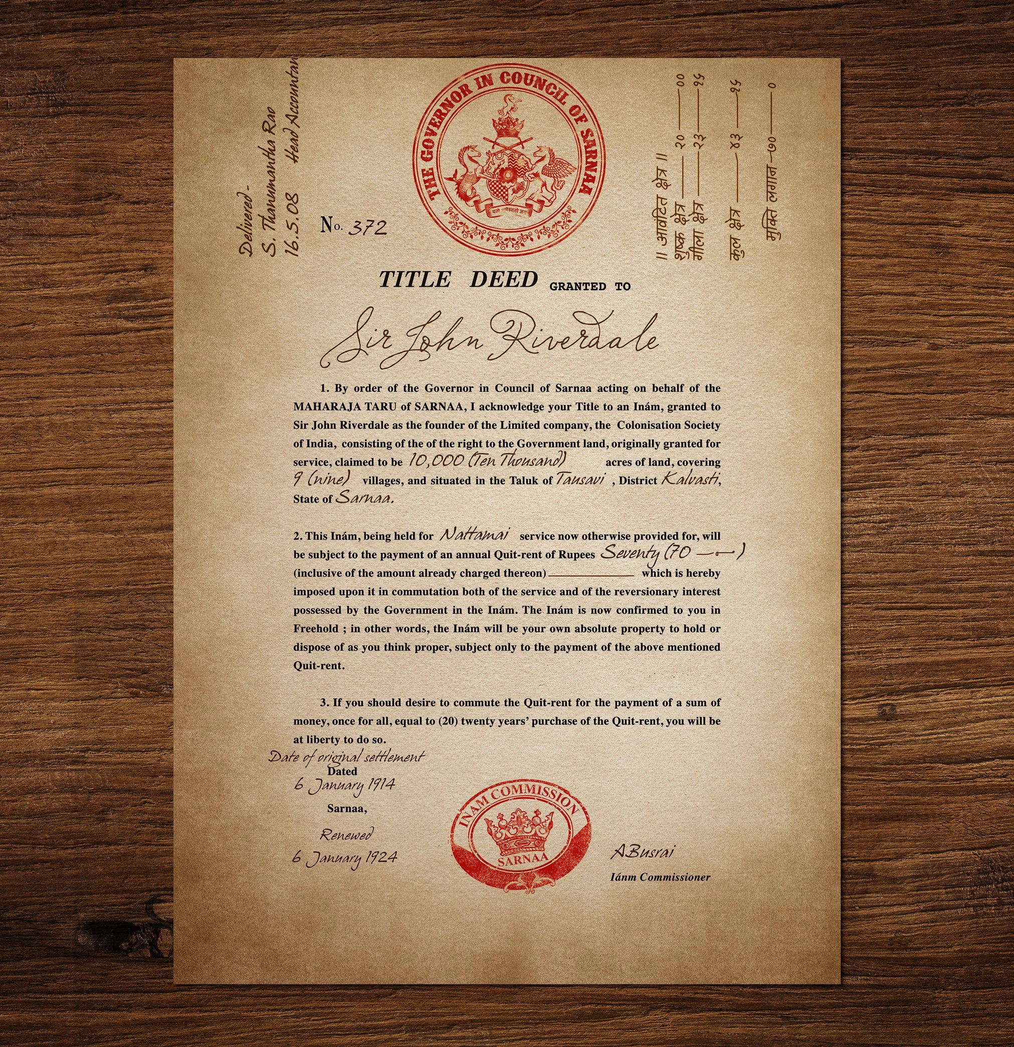 Old Land Deed Design
FILM | The Archies
DIRECTOR | Zoya Akhtar
PRODUCTION DESIGN | Suzanne Caplan Merwanji
PRODUCTION HOUSE | Tiger Baby Films