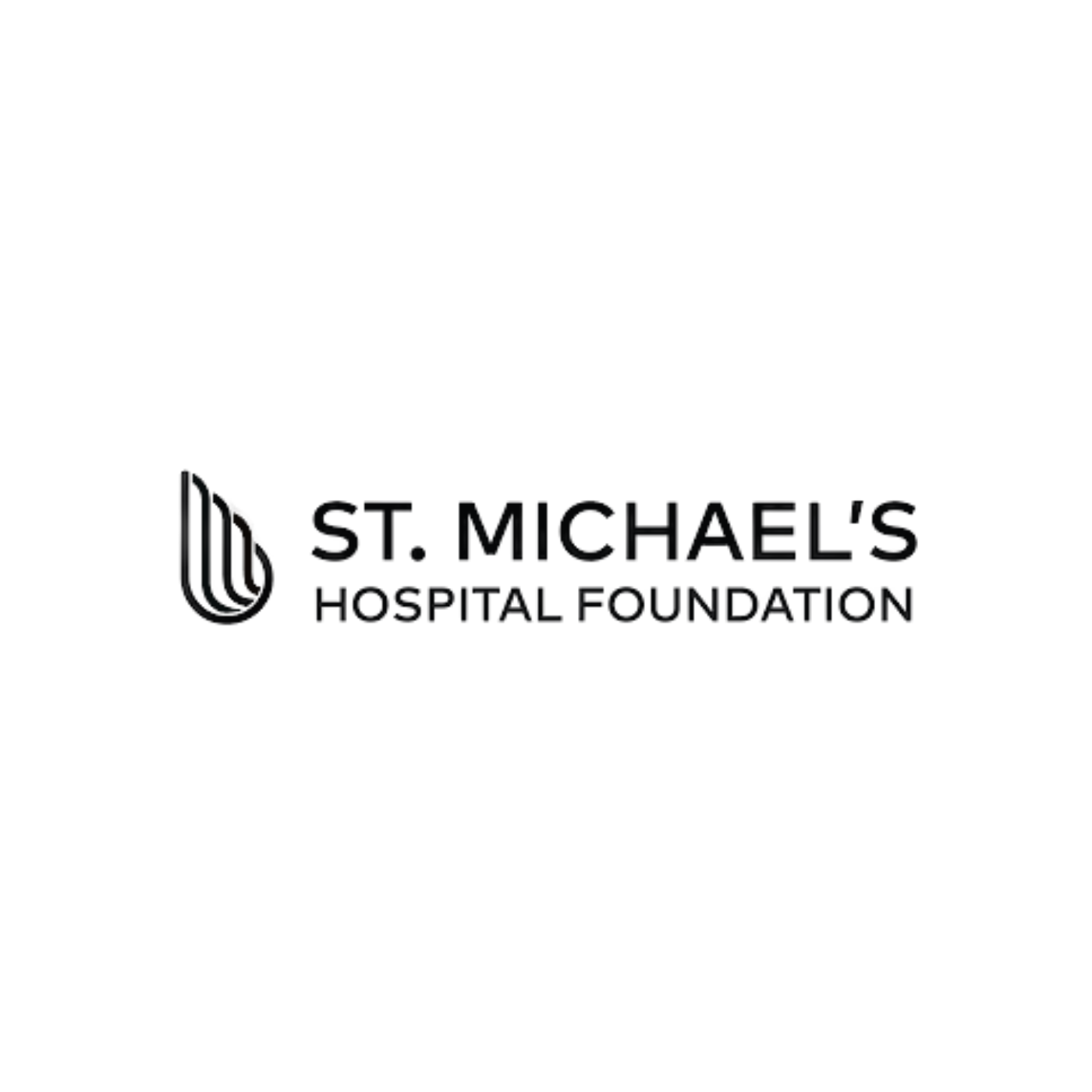 Logo of St. Michael's Hospital Foundation with a stylized flame icon and text.