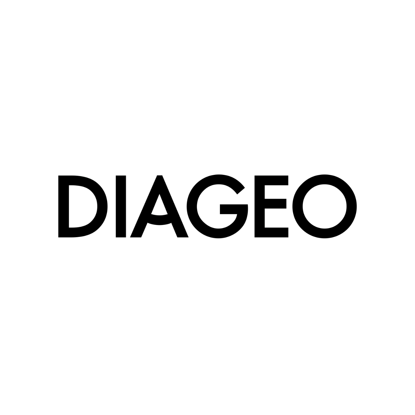 Black text reading 'DIAGEO' on a white background.