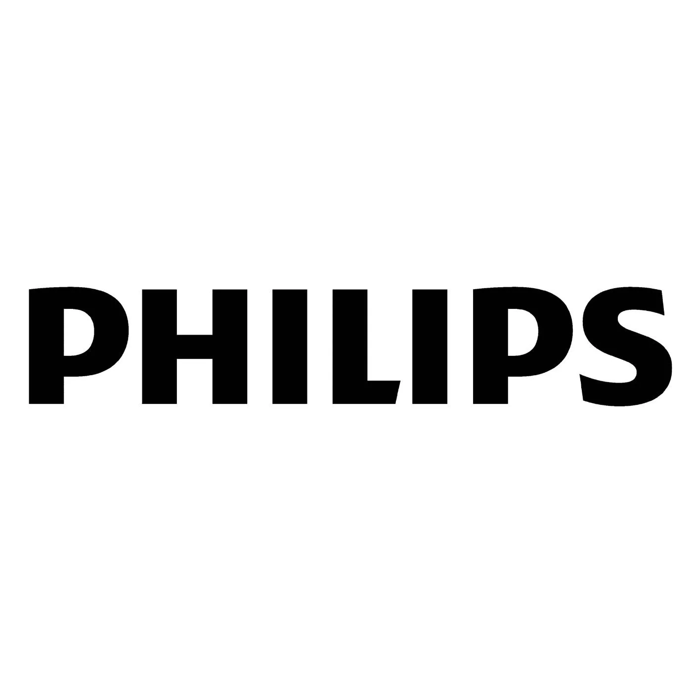 Black text displaying the word 'PHILIPS' in bold, capital letters on a white background.