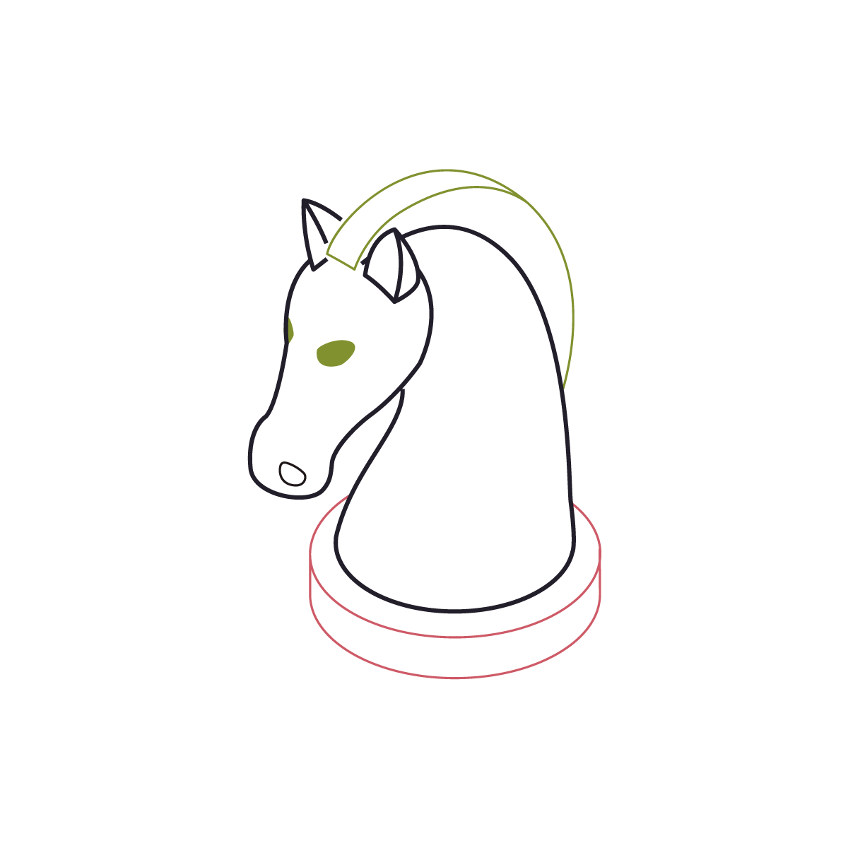 Isometric drawing of chess rook