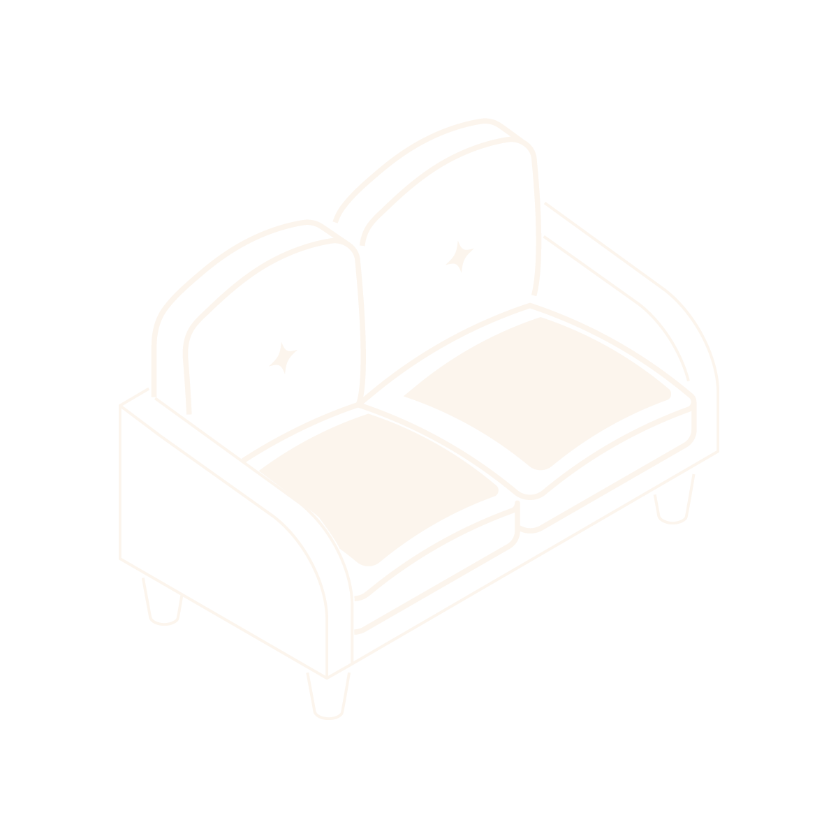 Isometric Drawing of Loveseat