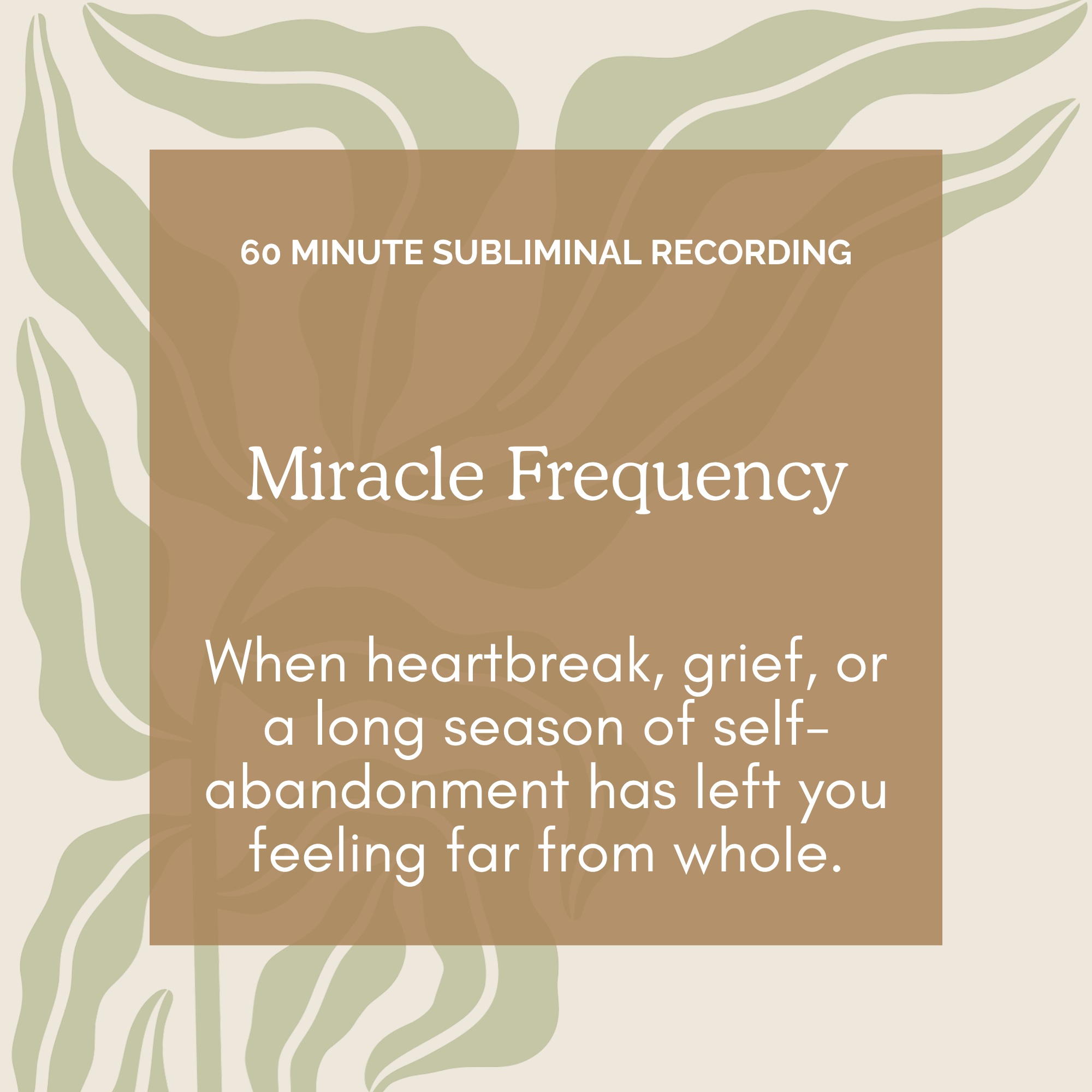 Miracle Frequency