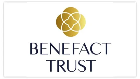 Benefit Trust logo with a gold geometric design above the text