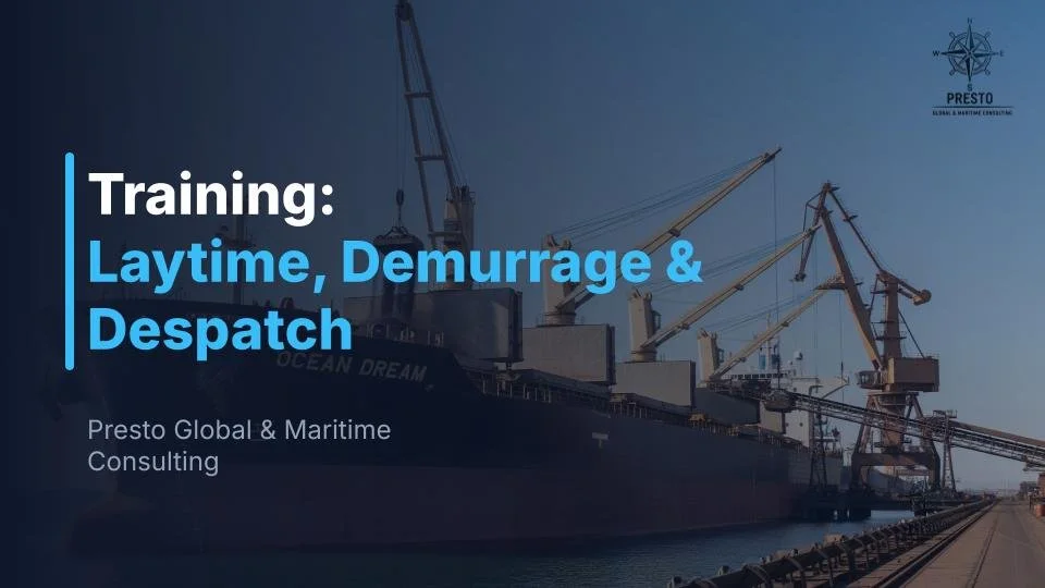 Laytime, Demurrage &amp; Despatch Online course