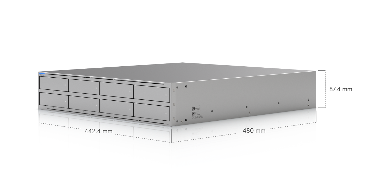 A large industrial metal enclosure with multiple drawers and measuring dimensions of 442.4 mm and 480 mm displayed in front.