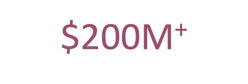 Text indicating over 200 million dollars.