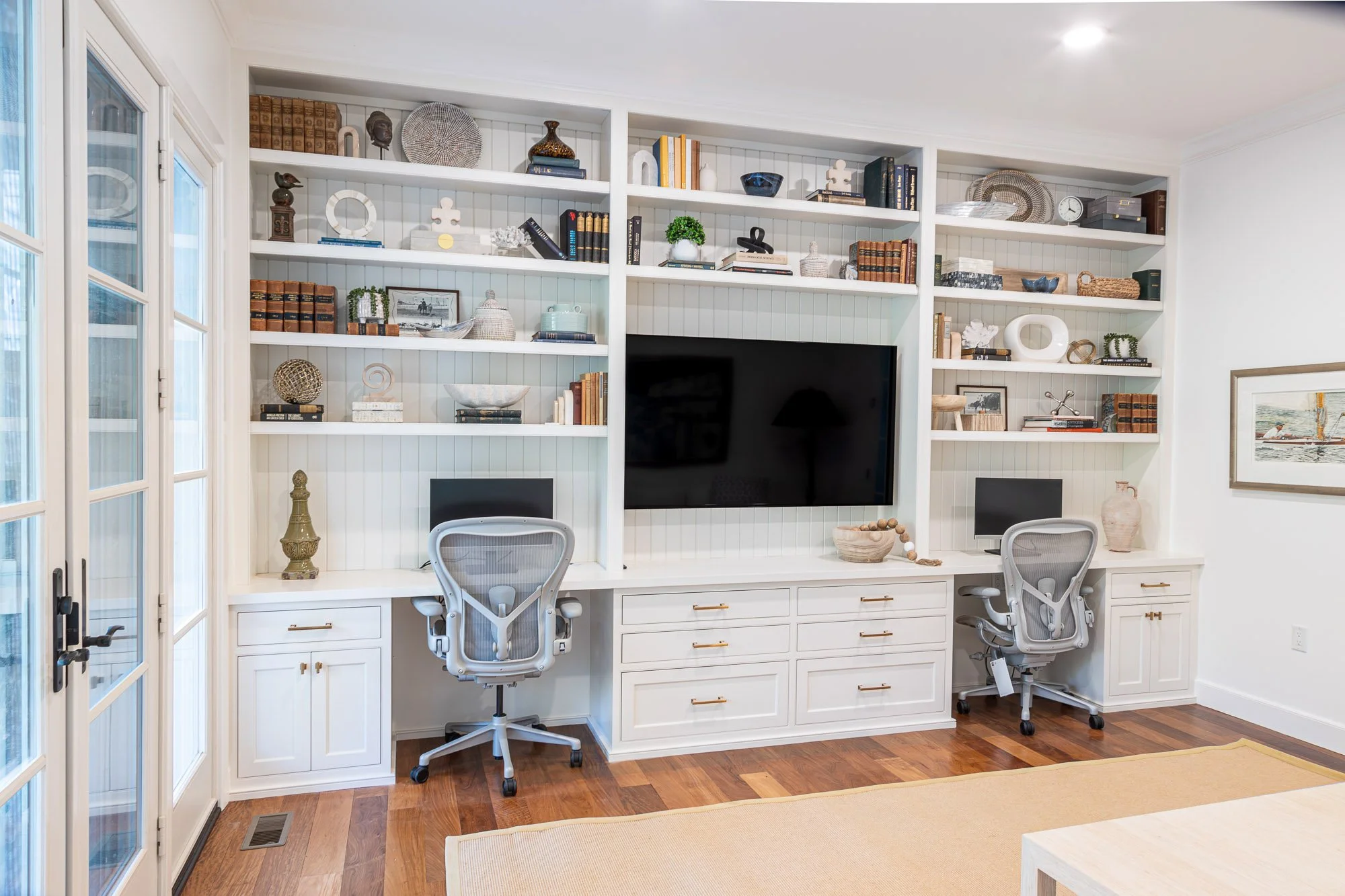 Office Wall with Integrated Storage