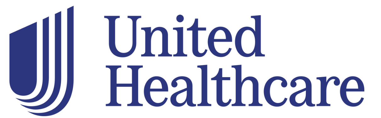 United Healthcare logo with stylized blue 'U' and the company name in blue text.