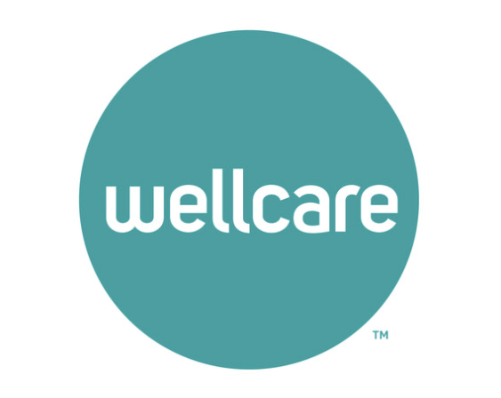 Wellcare logo with white text inside a teal circle.