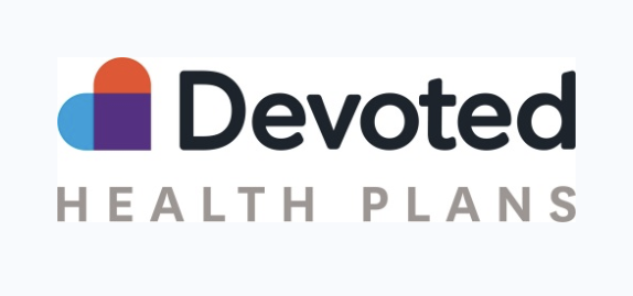 Devoted Health Plans logo featuring a multicolored icon and black text on a white background.