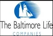 Logo of The Baltimore Life Companies with a blue shield and a stylized sailboat.