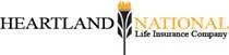 Heartland National Life Insurance Company logo with a flame design.