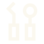 White dental tools icon.