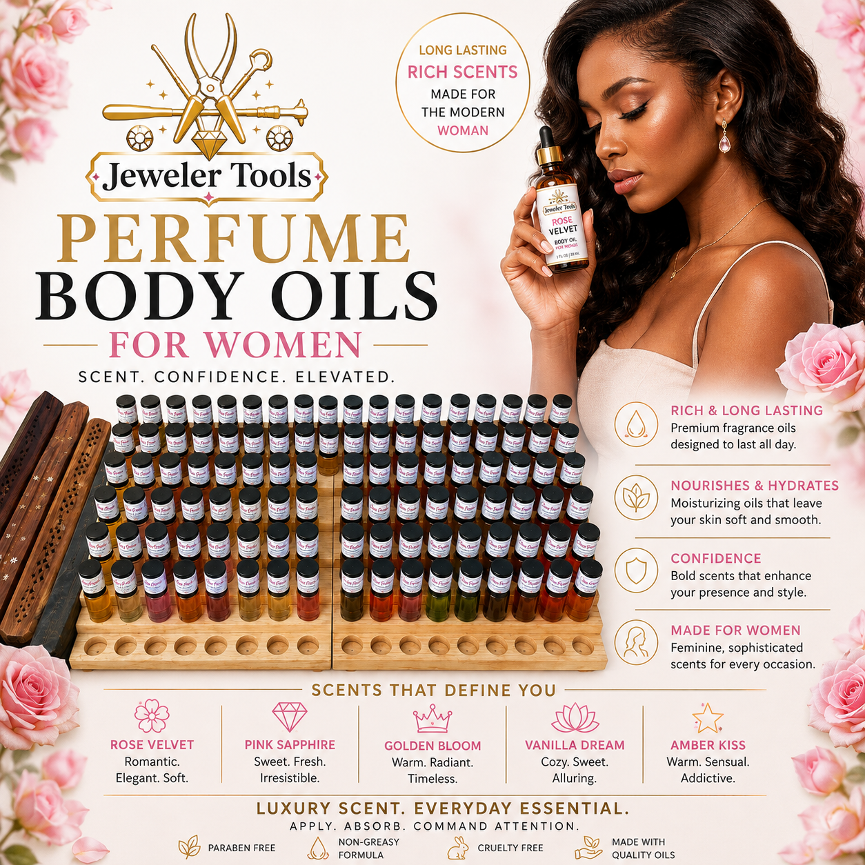 Perfume Body Oils For Women-1 fl. oz.