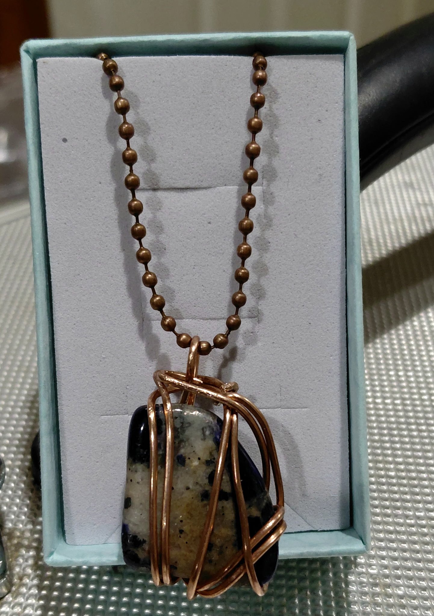 Copper Necklace with Stone