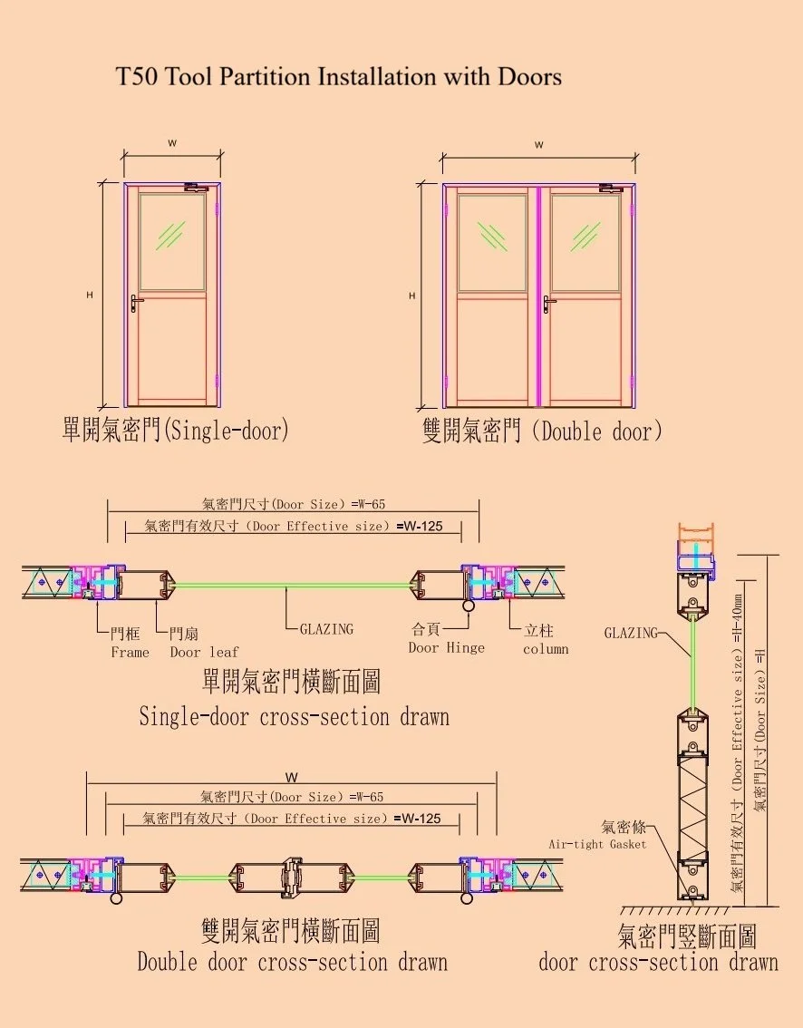 T50 Tool Partition - Installation with Doors