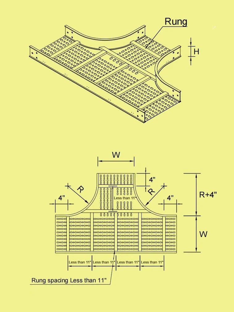Perforated Bottom Tray - Horizontal Tee