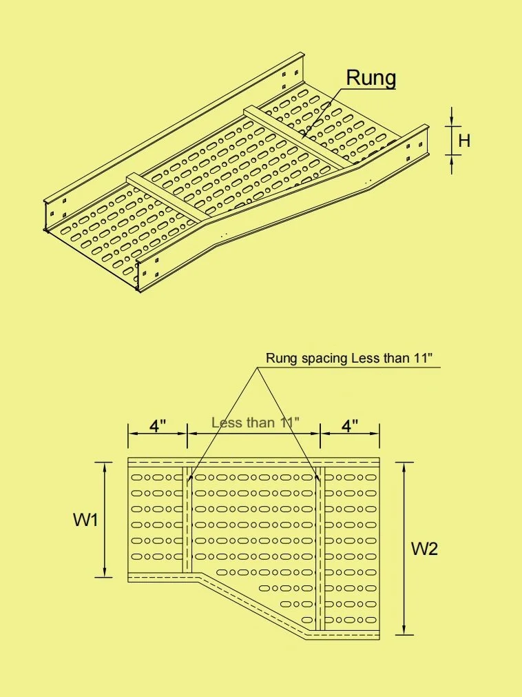 Perforated Bottom Tray - Single Side Reducer