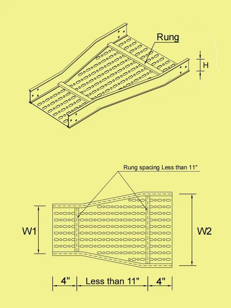 Perforated Bottom Tray - Double Side Reducer