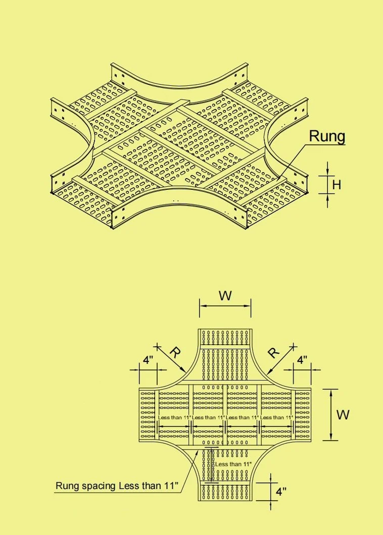 Perforated Bottom Tray - Horizontal Cross