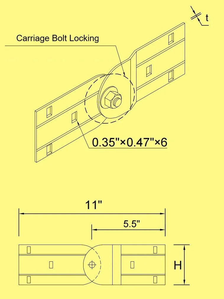 Vertical Adjustable Splice Plate
