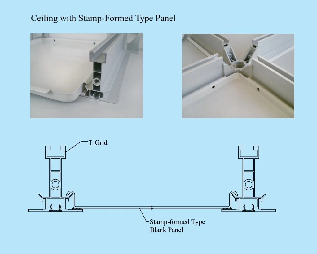 Ceiling Assembly - with Stamp-formed Type Panel