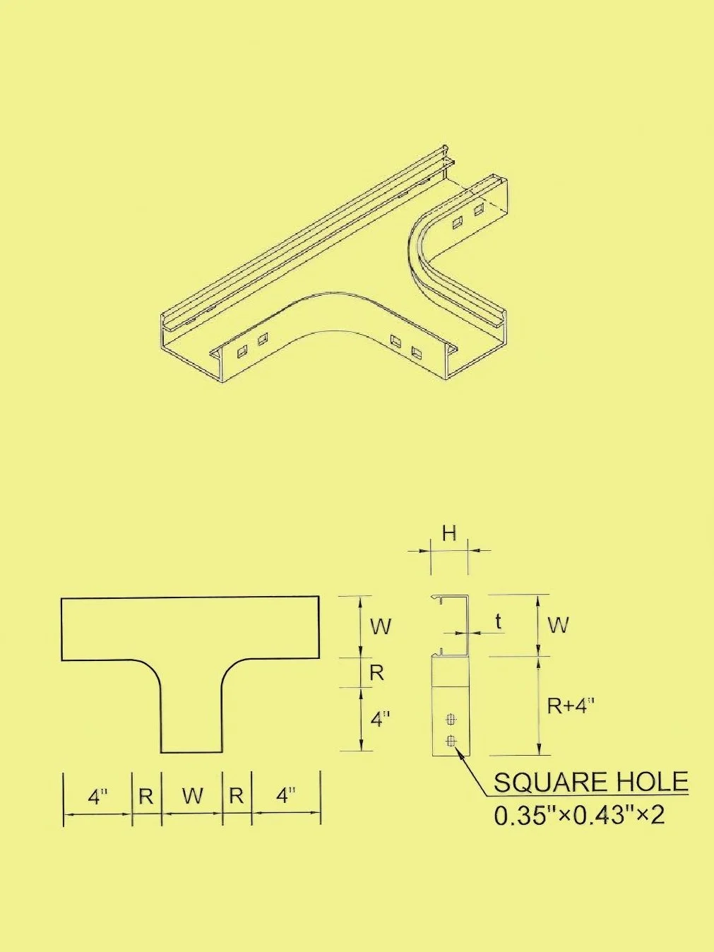 Duct - Horizontal Tee