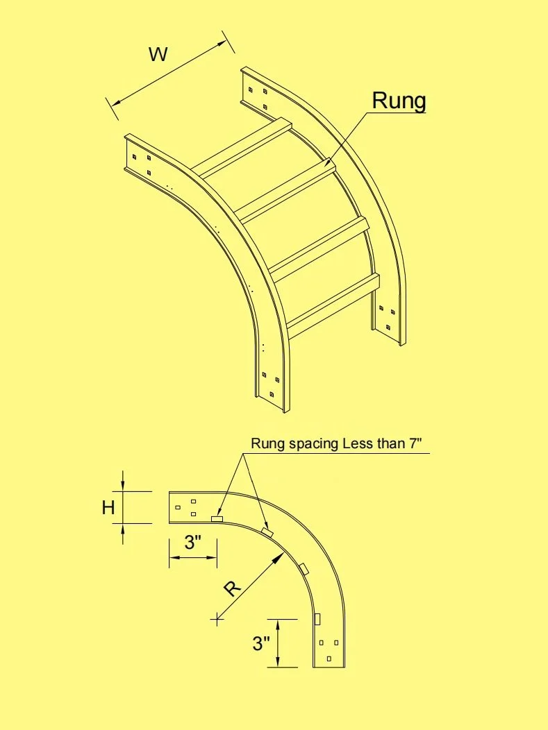 Ladder Type - Vertical Outside 90° Elbow