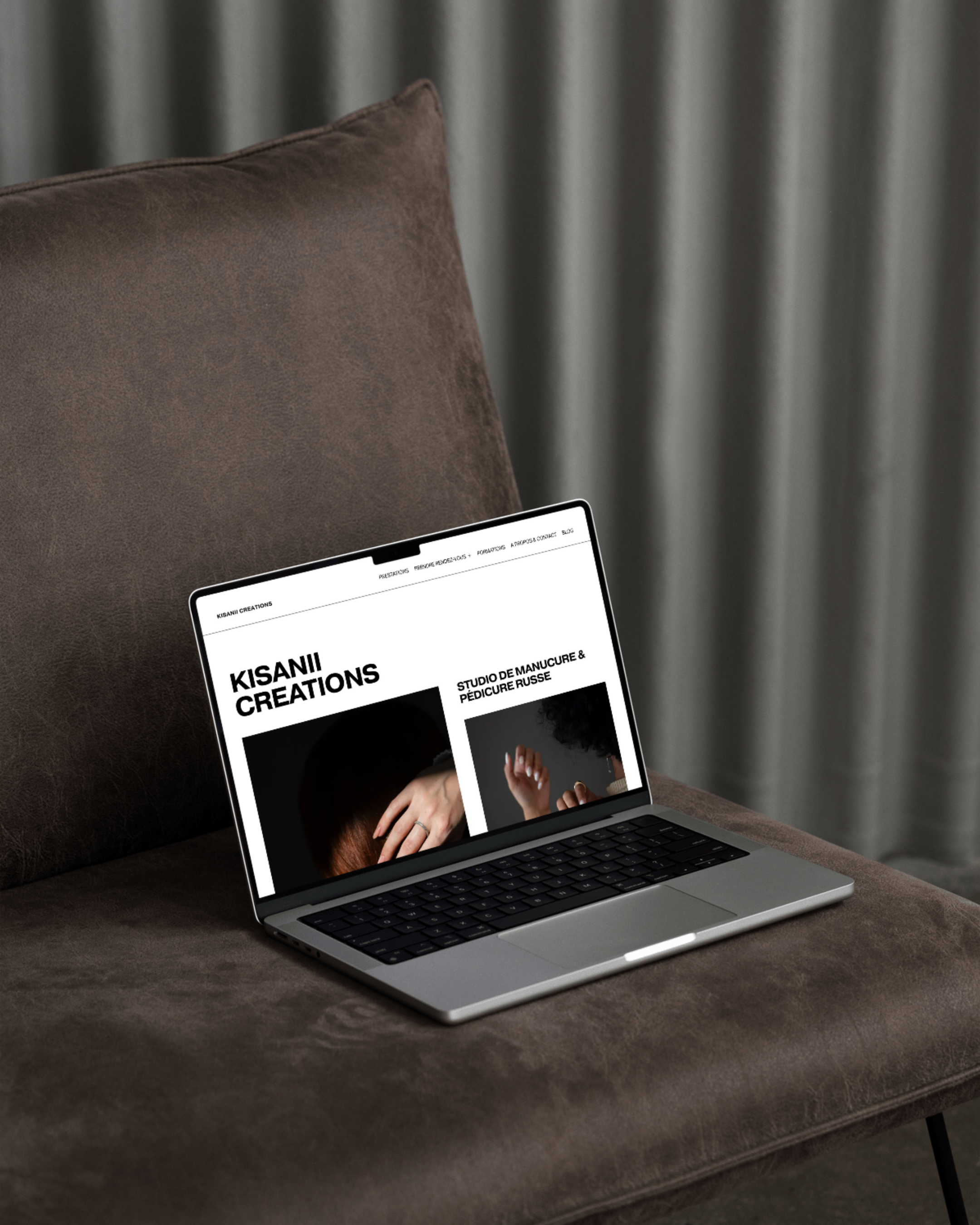 Site vitrine Kisanii Creations - Studio Inuka - Studio de Web Design & Création de sites web