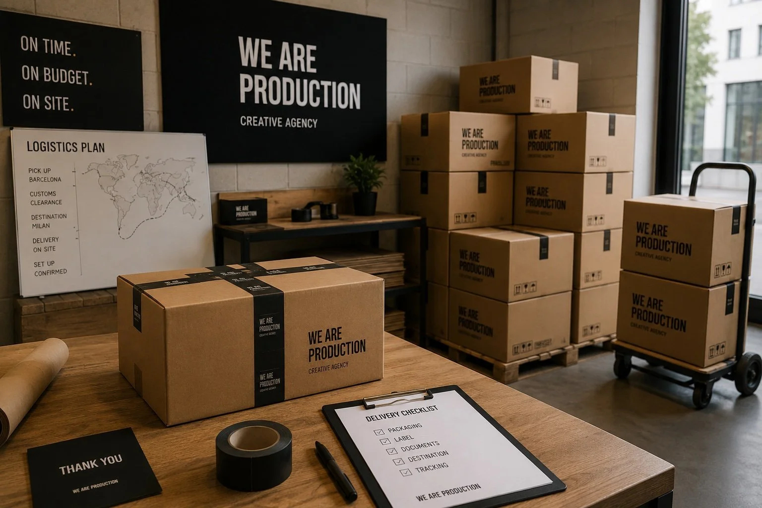 International logistics and worldwide delivery of luxury branded merchandise