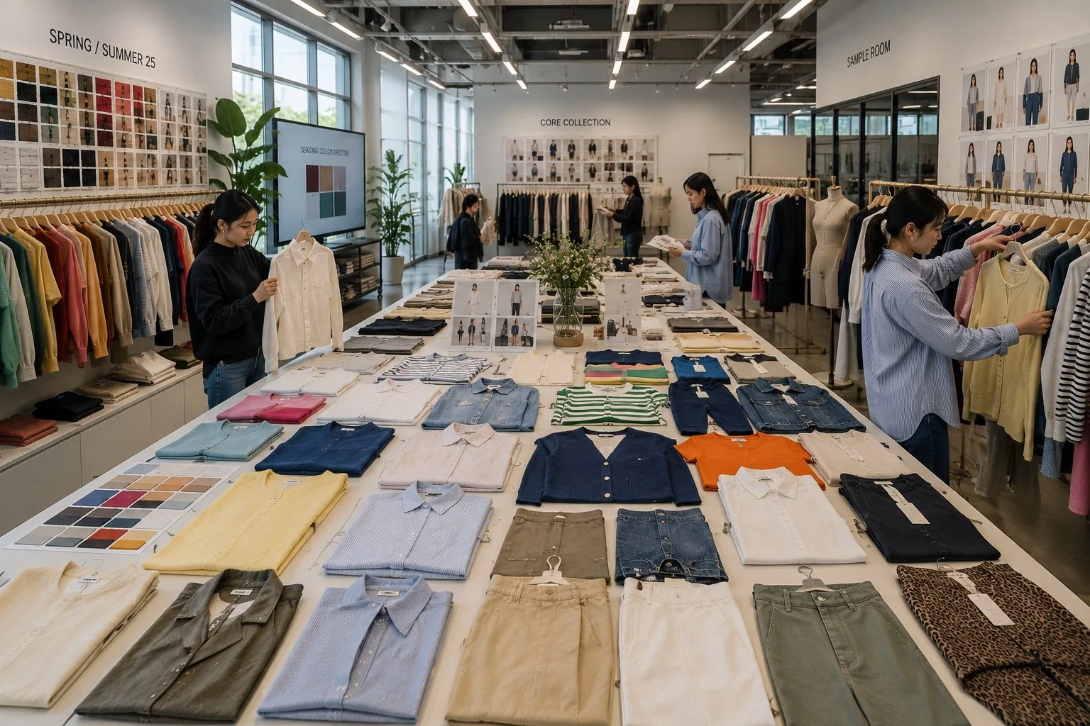 Physical sample production and fabric testing for luxury brand uniforms
