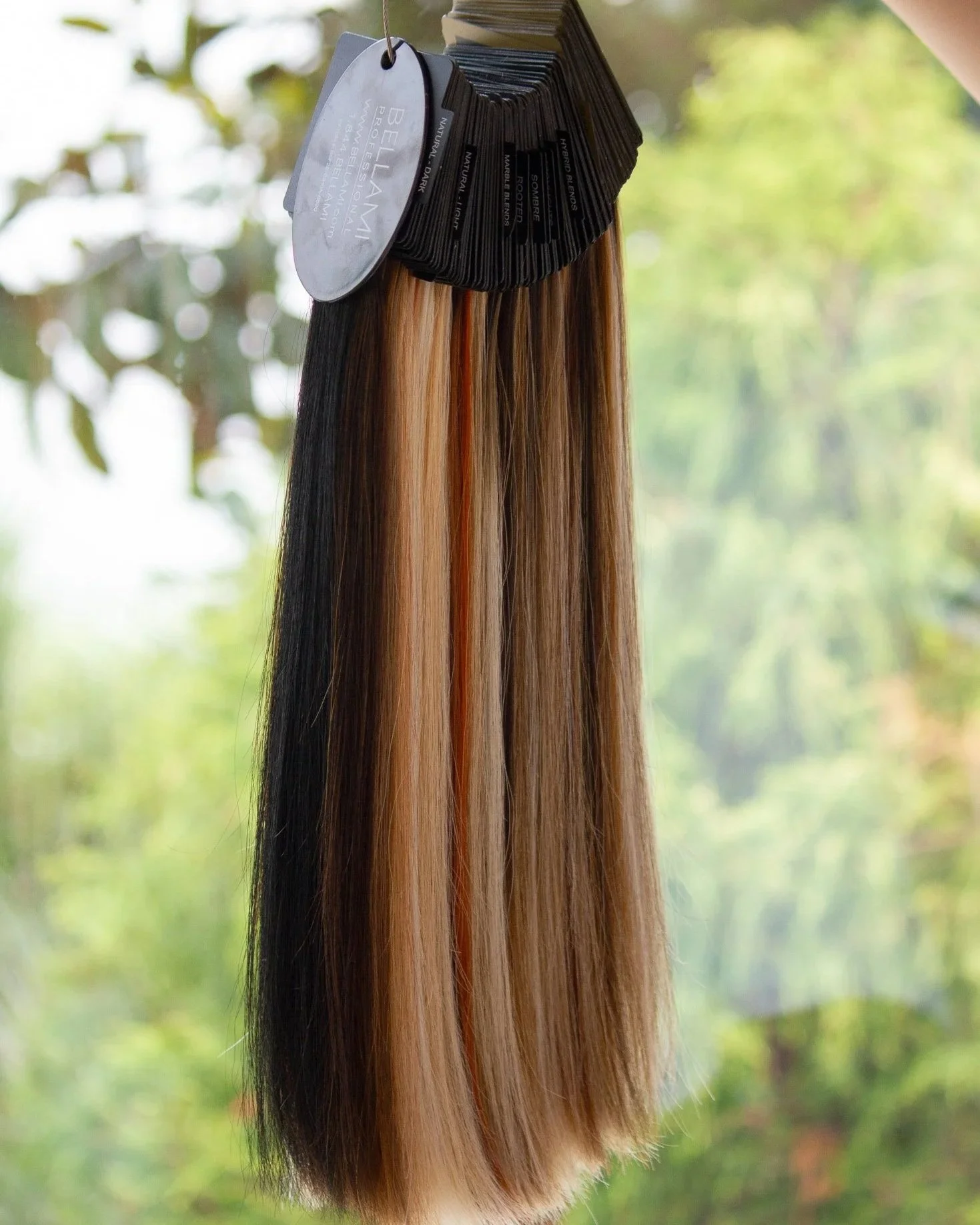 Photo of a ring of luxury hair extensions at prestige salon in wayne pa on the main line