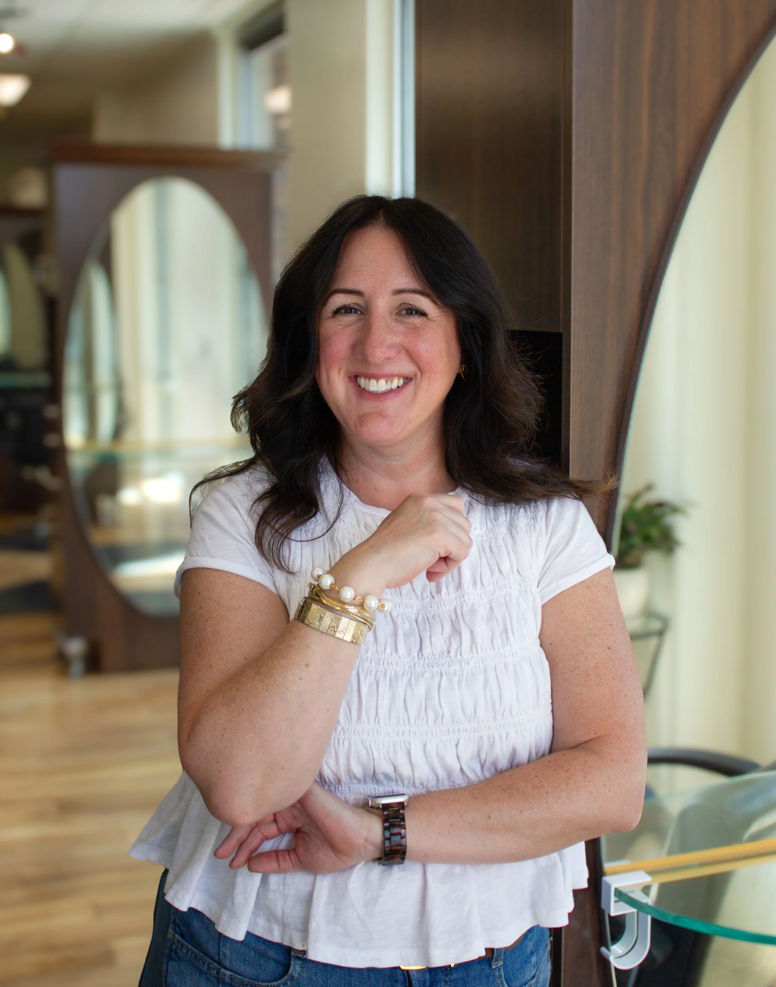 Jess, owner and stylist at Prestige Salon in Wayne, Pennsylvania