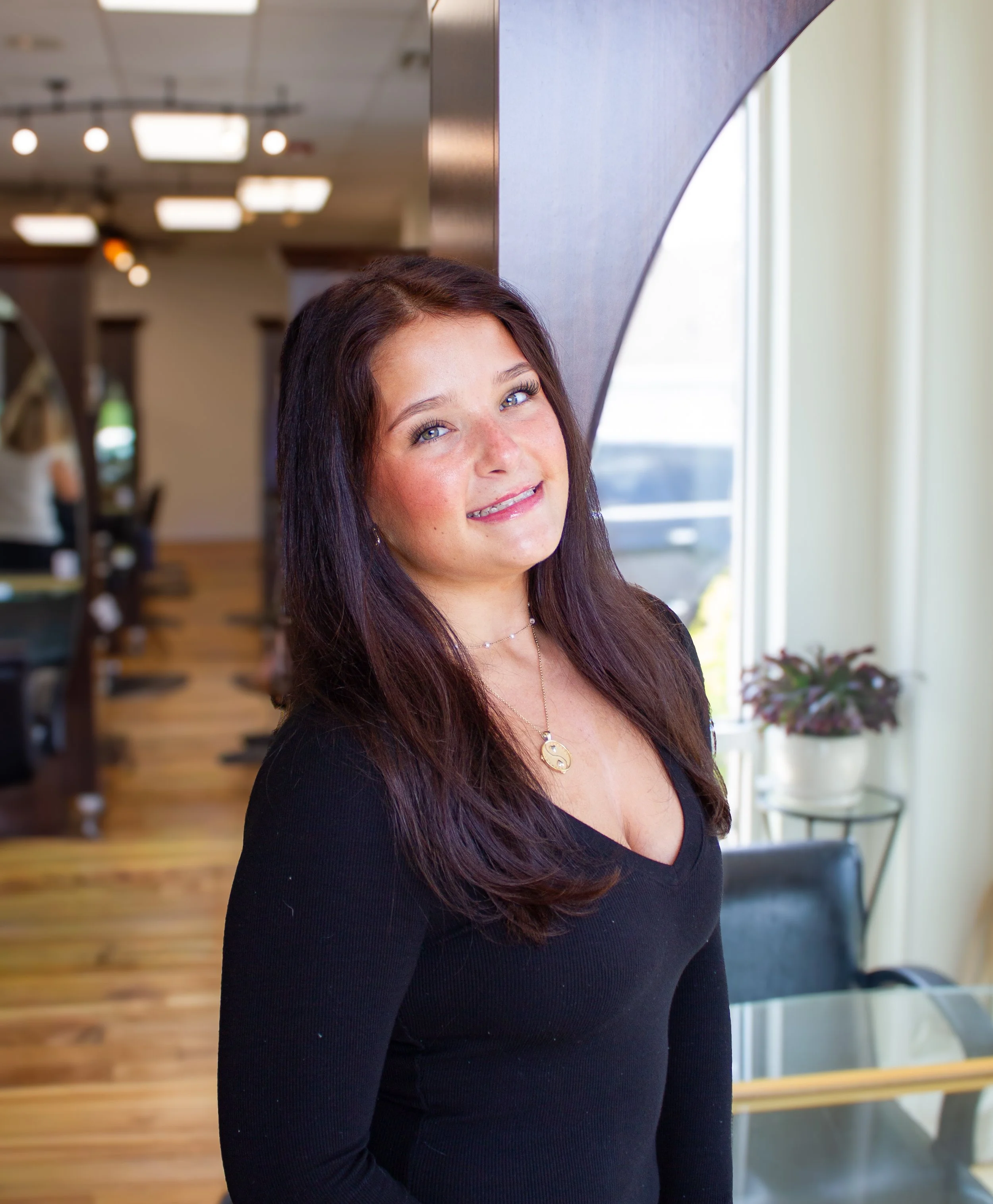 Katie, shampoo assistant at Prestige Salon in Wayne, PA.