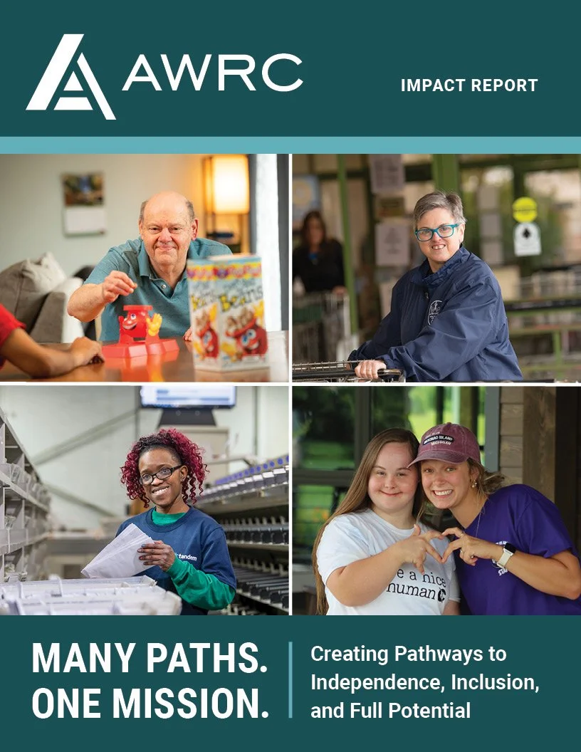 Cover page of the AWRC Impact Report.