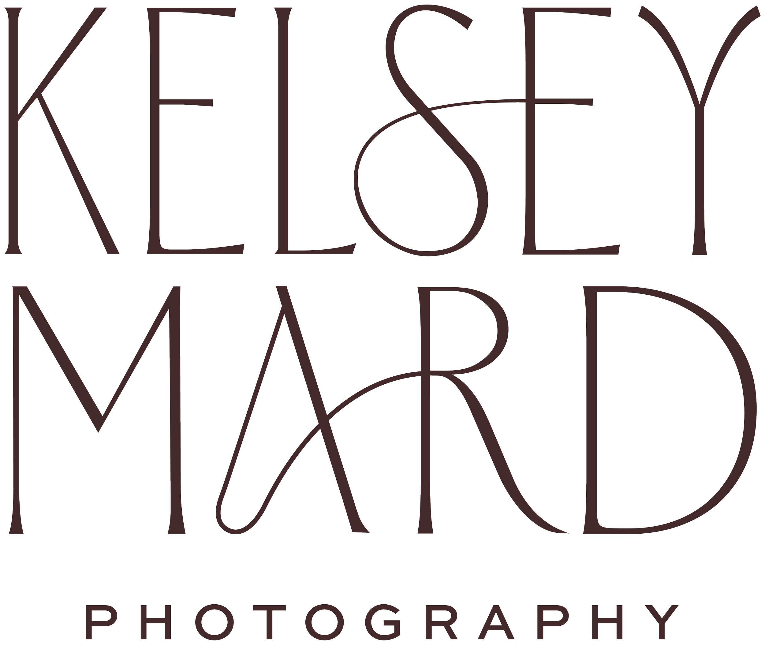 Logo for Kelsey Photography with large stylized text and the word Photography underneath.
