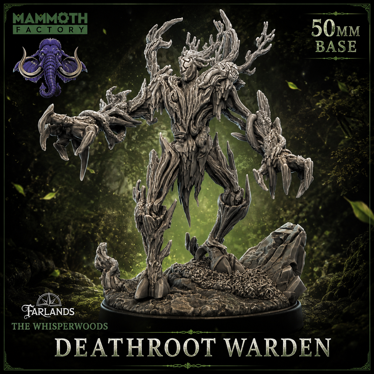Deathroot Warden Treefolk – 50mm Resin Fantasy Miniature
