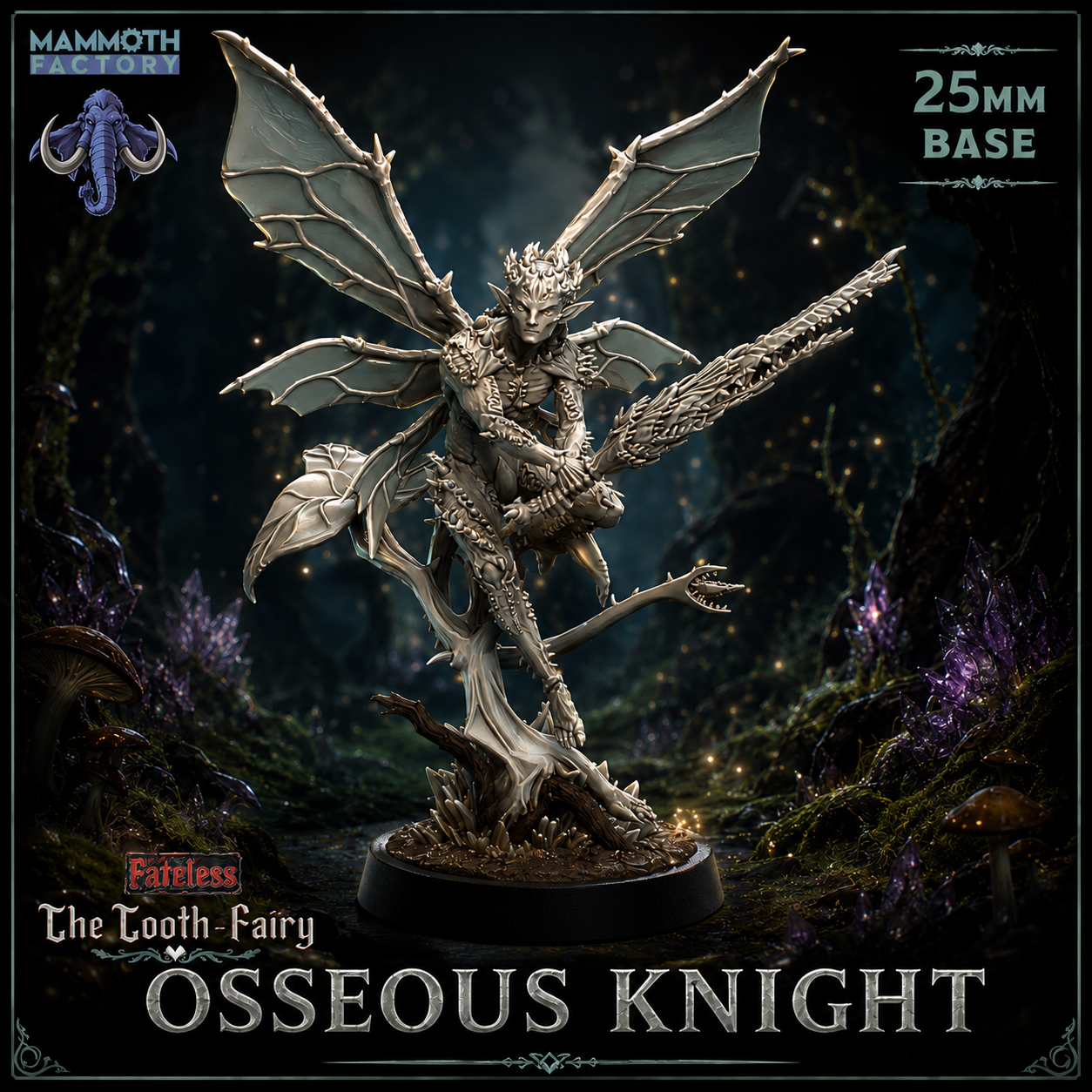 Osseous Knight Fairy – 25mm Resin Fantasy Miniature