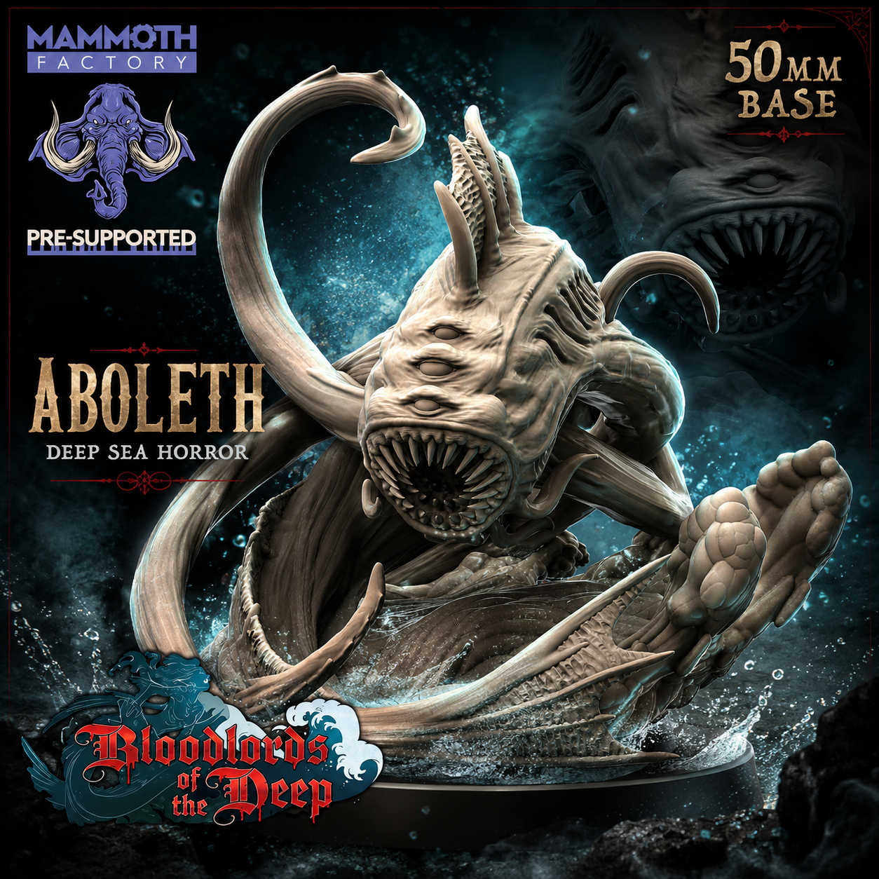 Aboleth Horror – Deep Sea Eldritch Monster – 50mm Resin Miniature