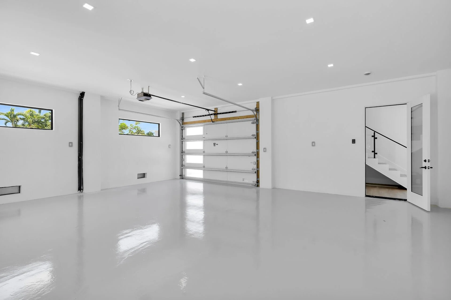 Garage view of luxury pool home in Stirrup Key Marathon Florida