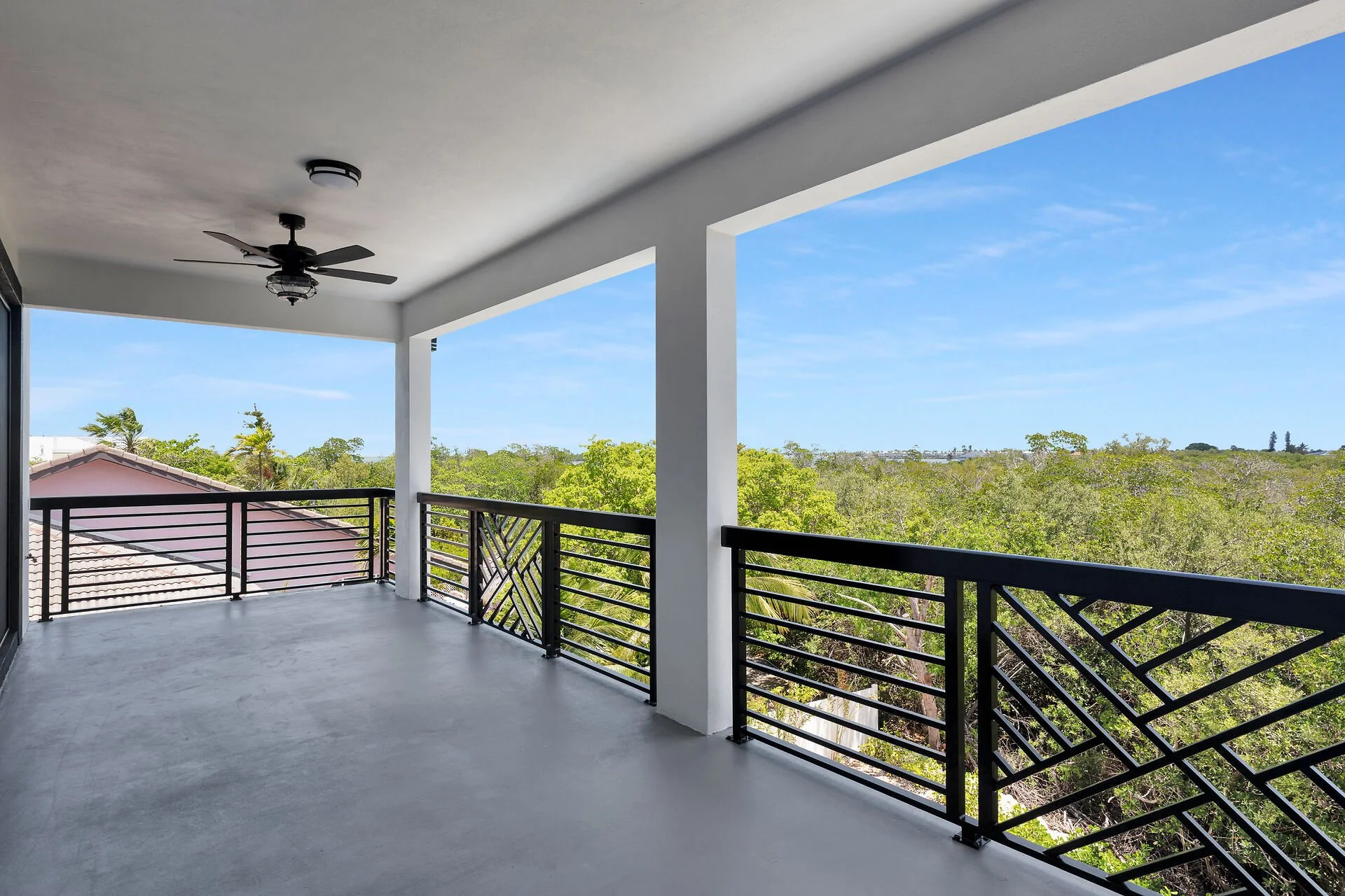 Balcony View of the Modern Pool Home in Marathon Florida 