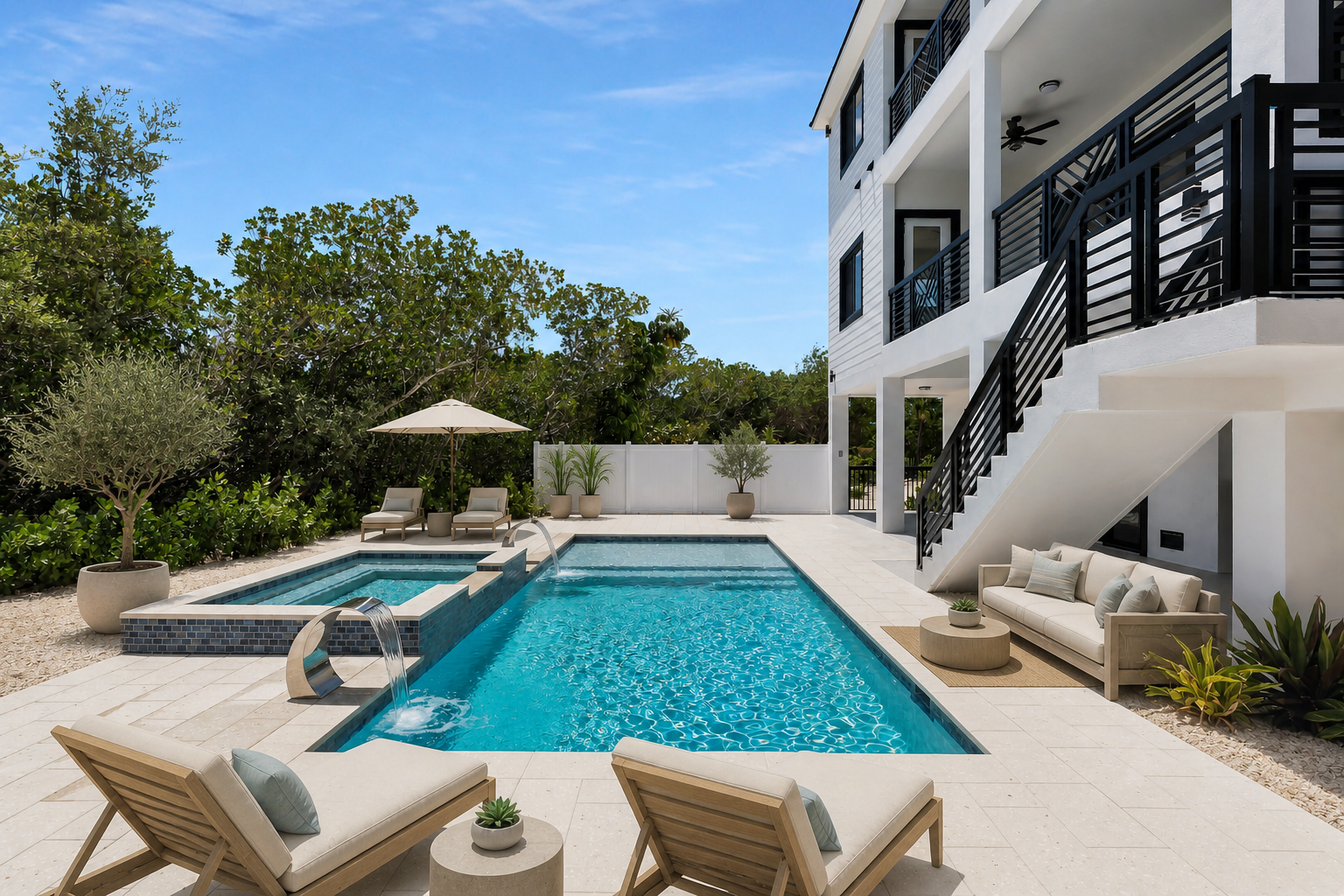 view of luxury pool home in Stirrup Key Marathon Florida